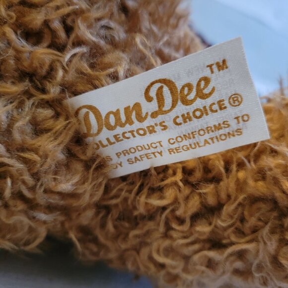 Vintage Dan Dee Collectors Choice Teddy Bear With Velvet Hat & Scarf - Picture 2 of 4